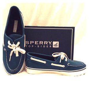 Biscayne canvas blue Sperry top-sider shoes